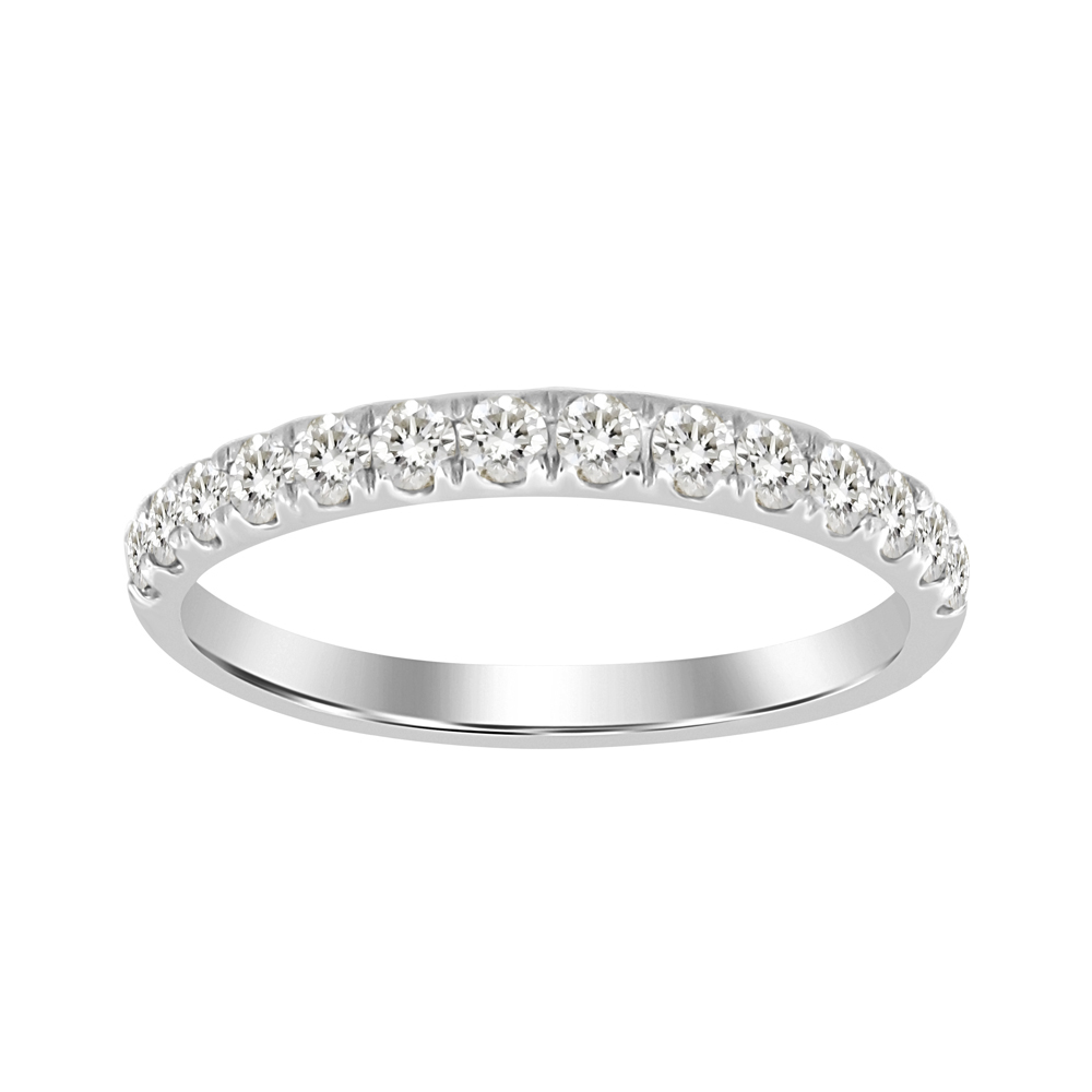 18K 1/3ctw Prong-Set Half Anniversary Diamond Band