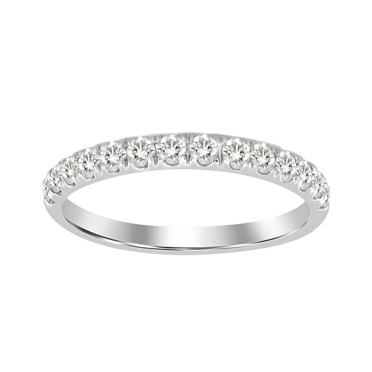 18K 1/3ctw Prong-Set Half Anniversary Diamond Band