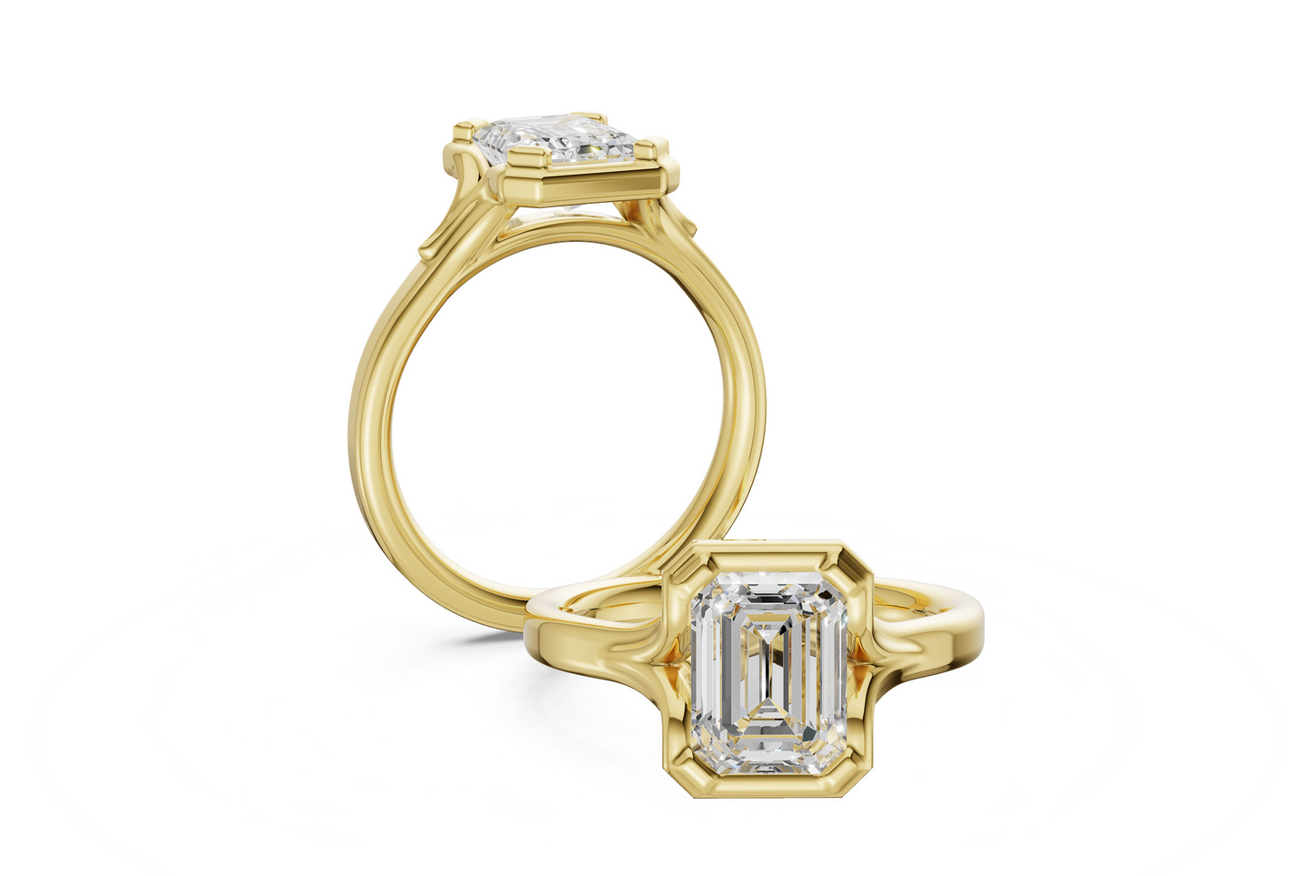 14K  Open Head Split-Shank Semi-Mount Engagement Ring
