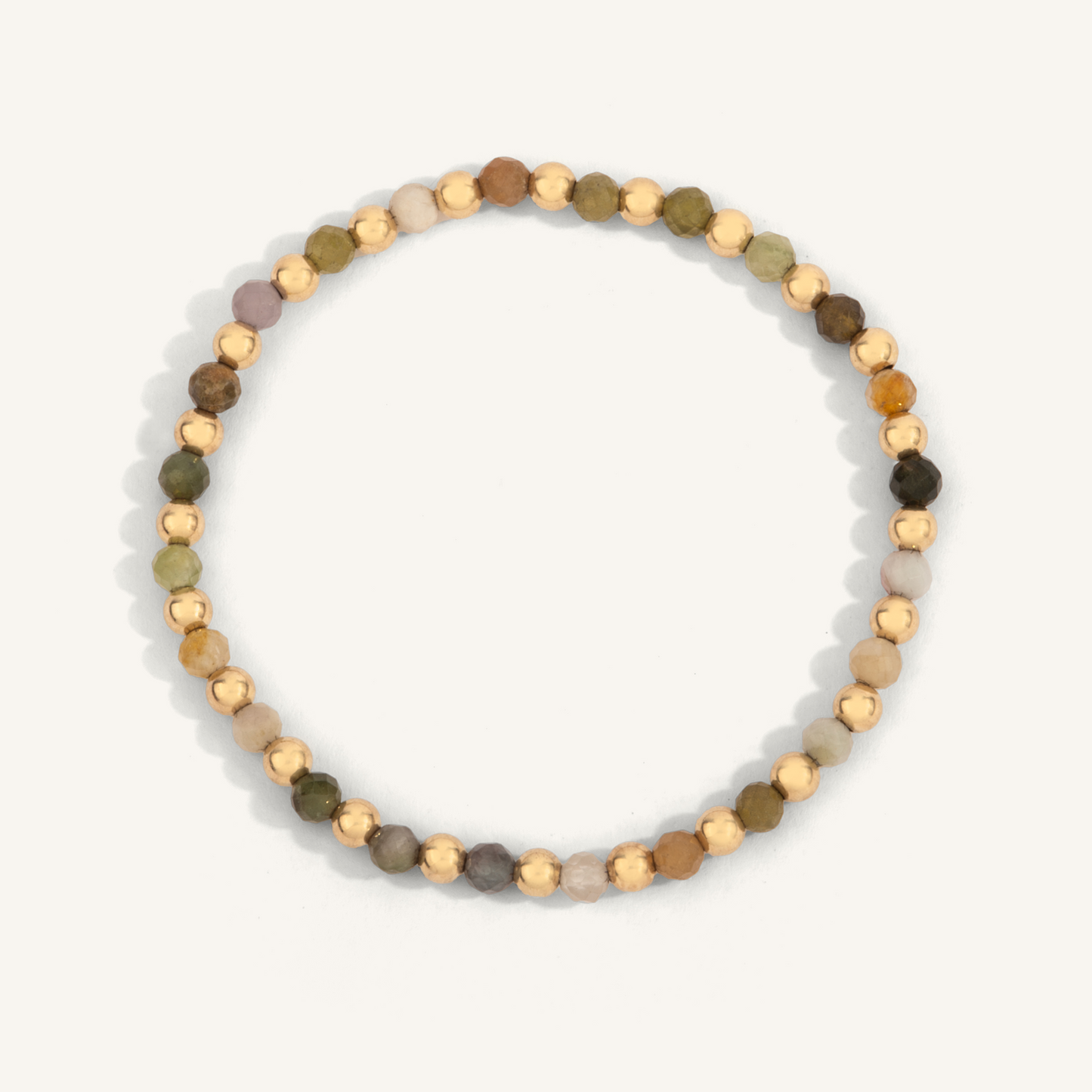 Tourmaline Alternating Bead Stretch Bracelet