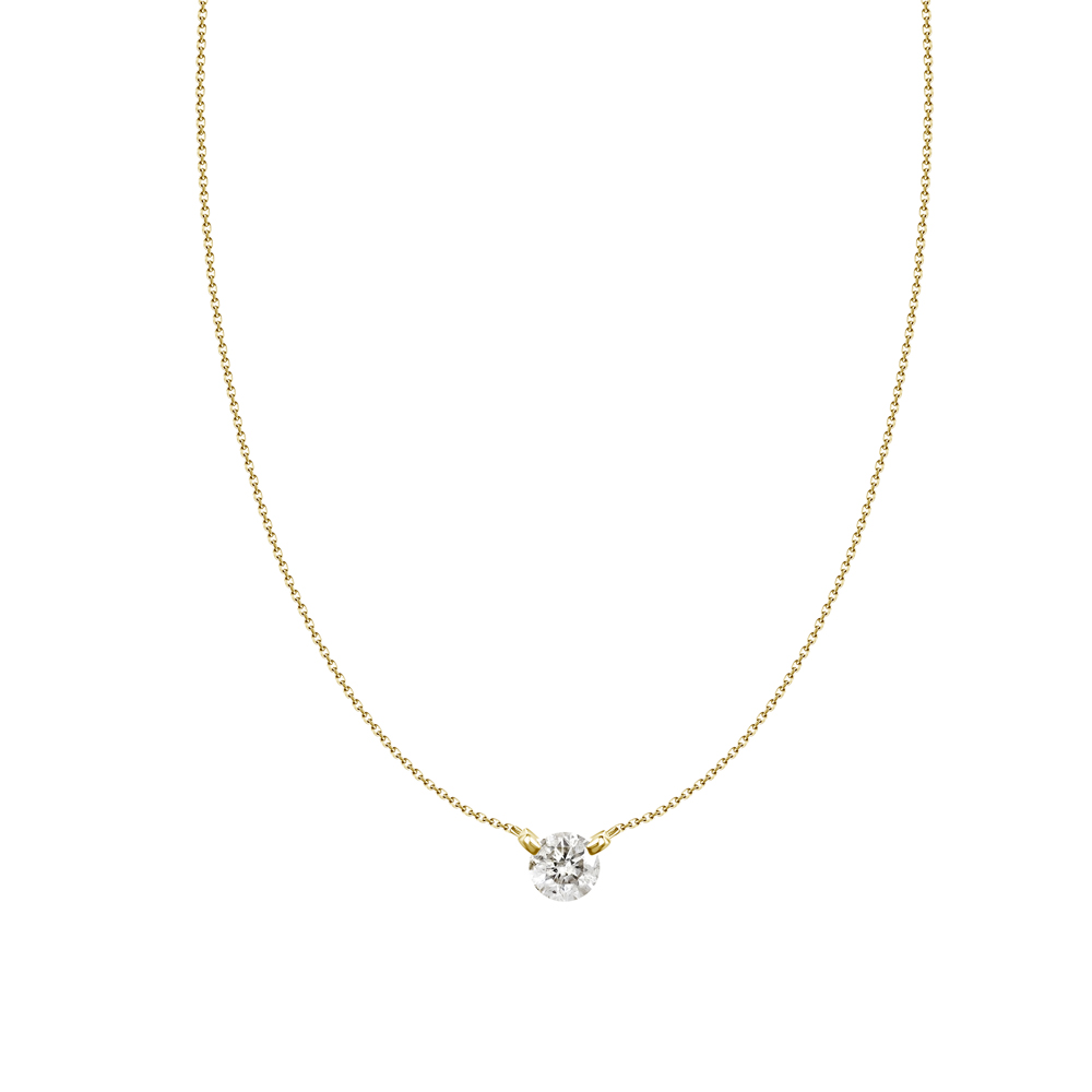 18K Diamond 2-Prong Stationary Necklace