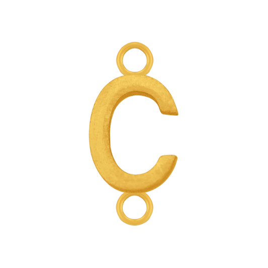 14 Karat Yellow Gold J Initial Charms