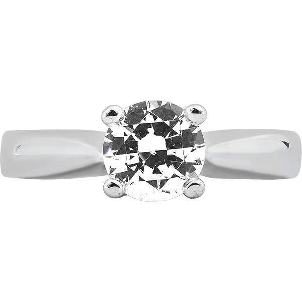 14K Tapered Cathedral Semi-Mount Ring