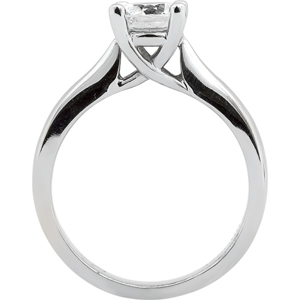 14K Tapered Cathedral Semi-Mount Ring