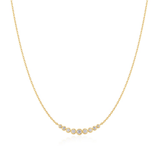 Sterling Silver Rhodium-Plated Tone Graduated Bezel
