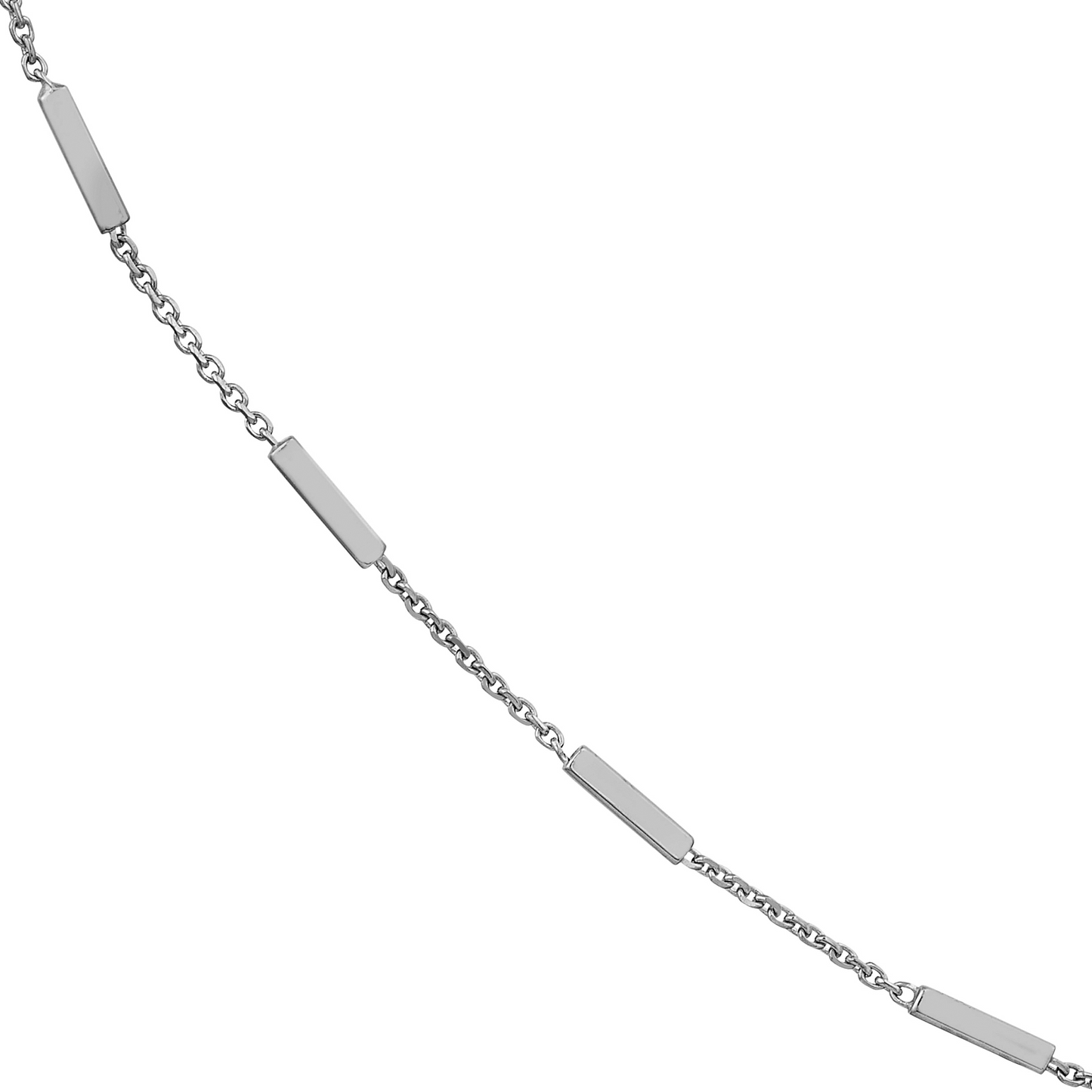 14K Bar Station Cable Bracelet