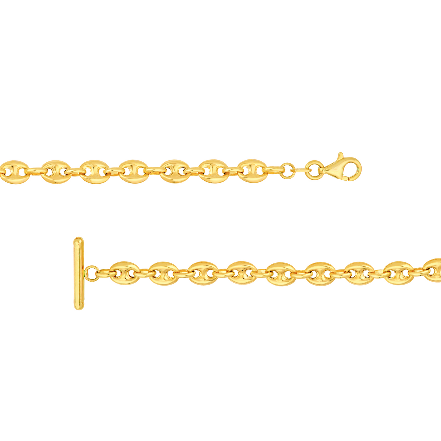 14K Puff Marier Lariat Chain Necklace