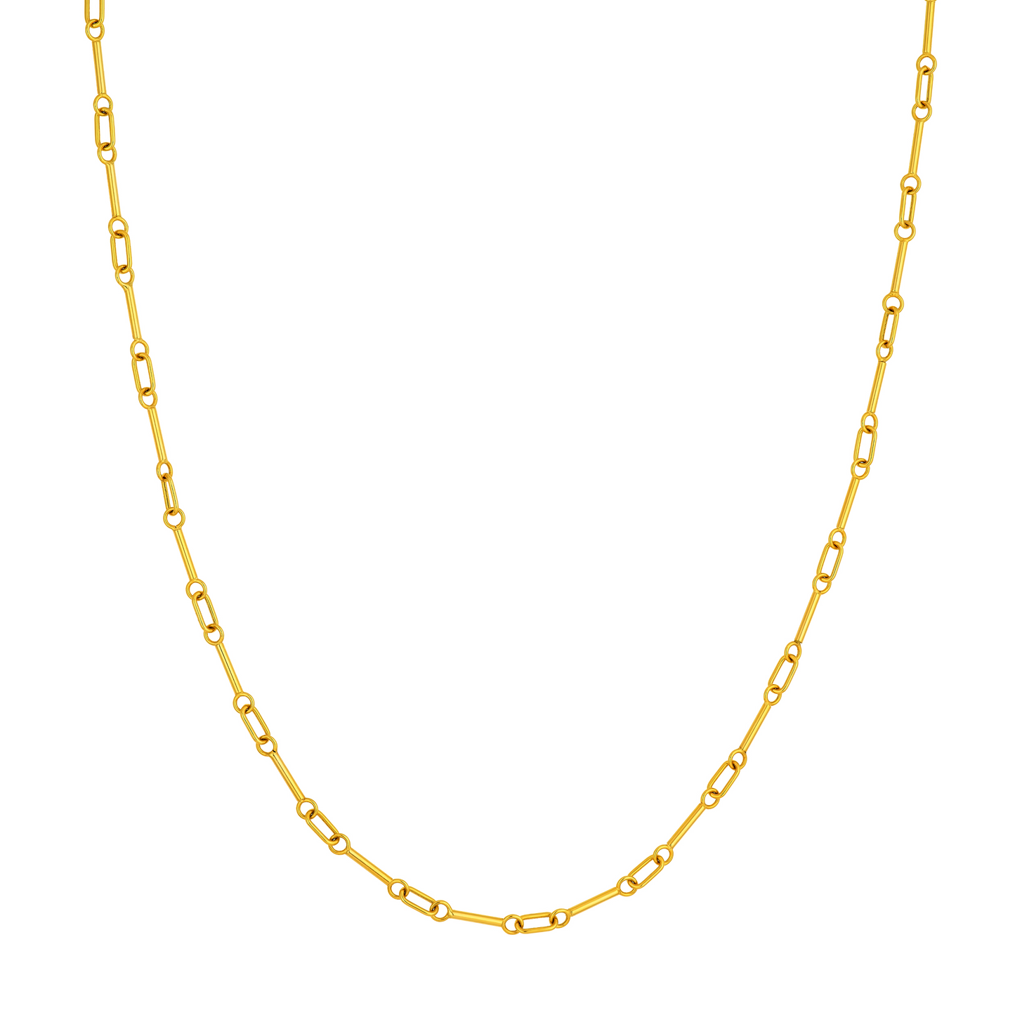 14K Mini Barbell Chain Necklace