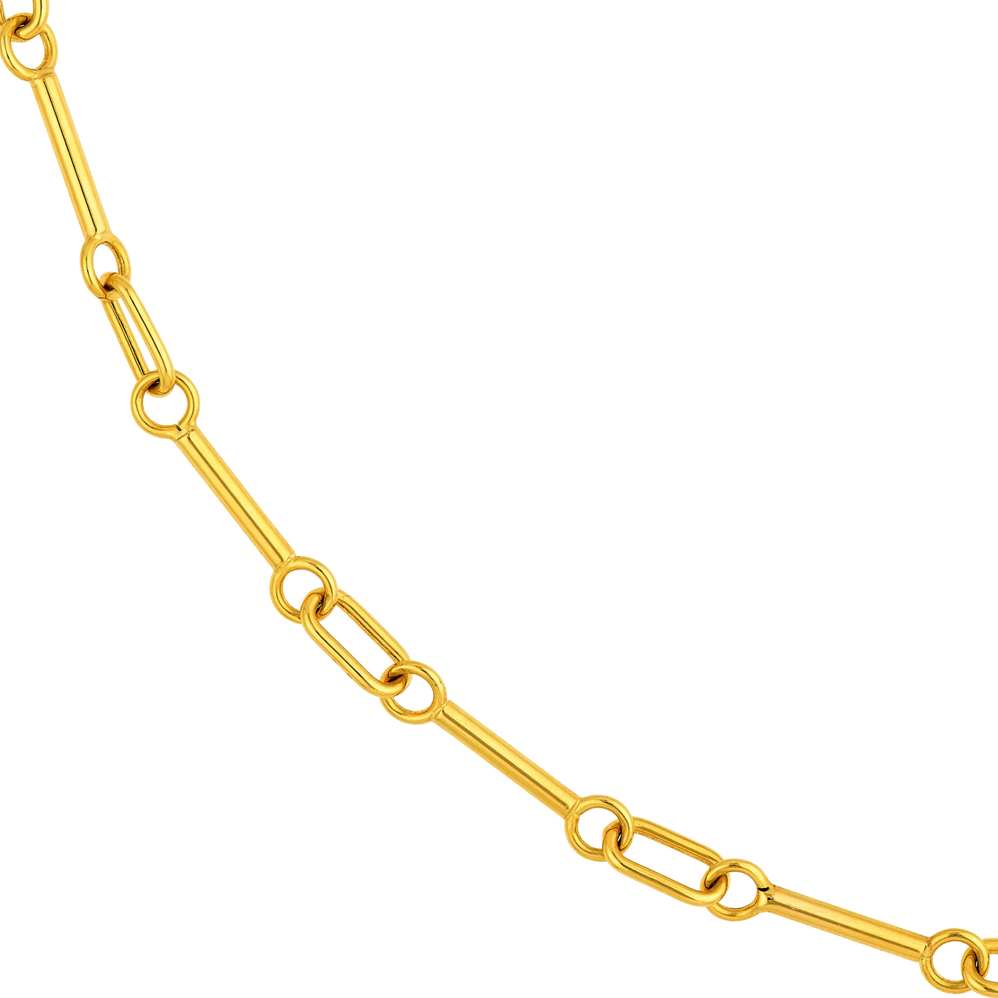 14K Mini Barbell Chain Necklace