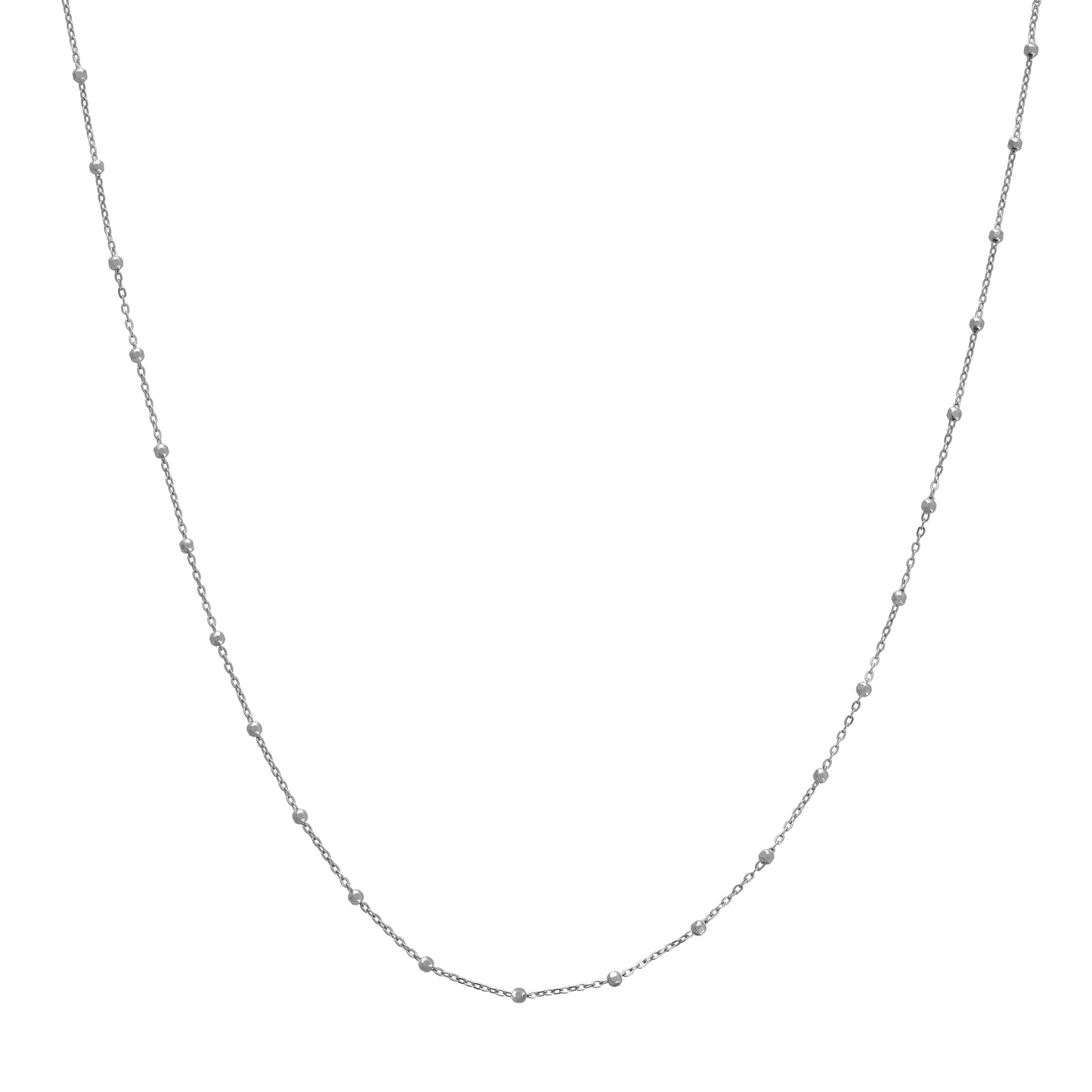 14K Faceted Bead Saturn Chain