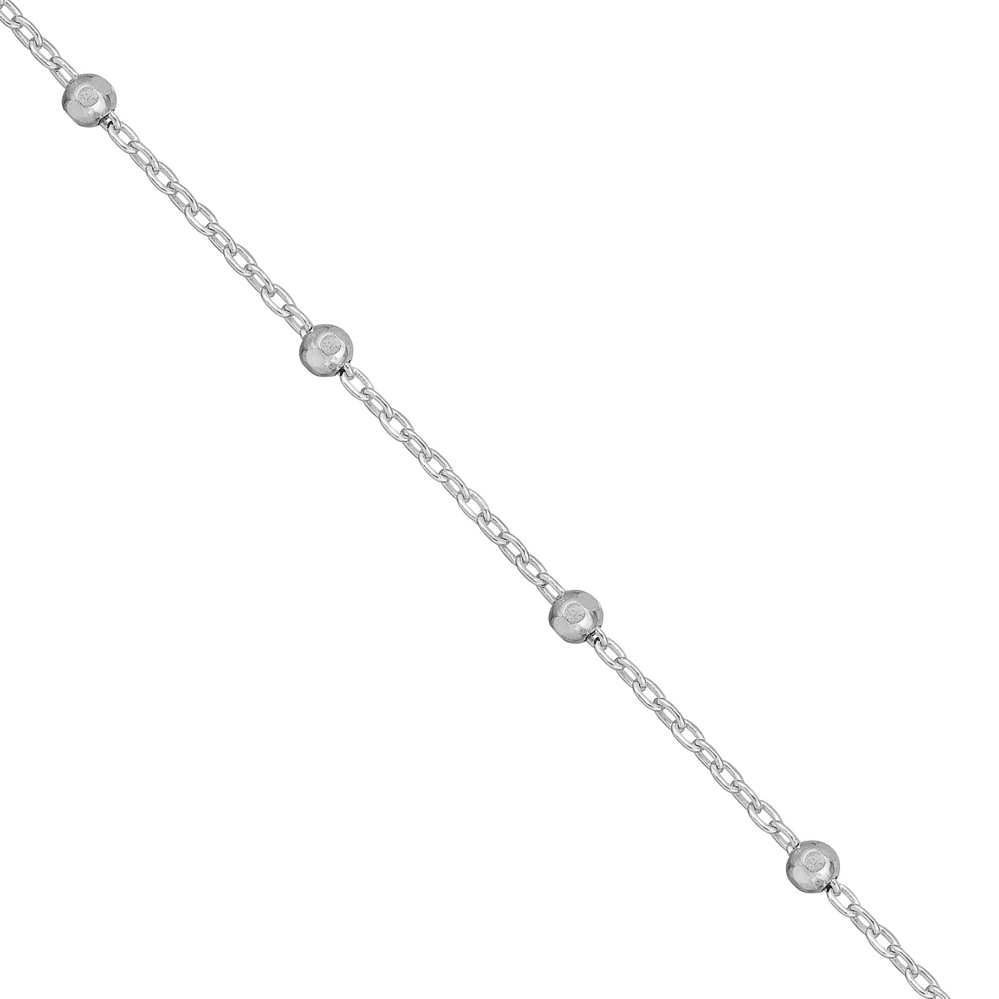 14K Faceted Bead Saturn Chain