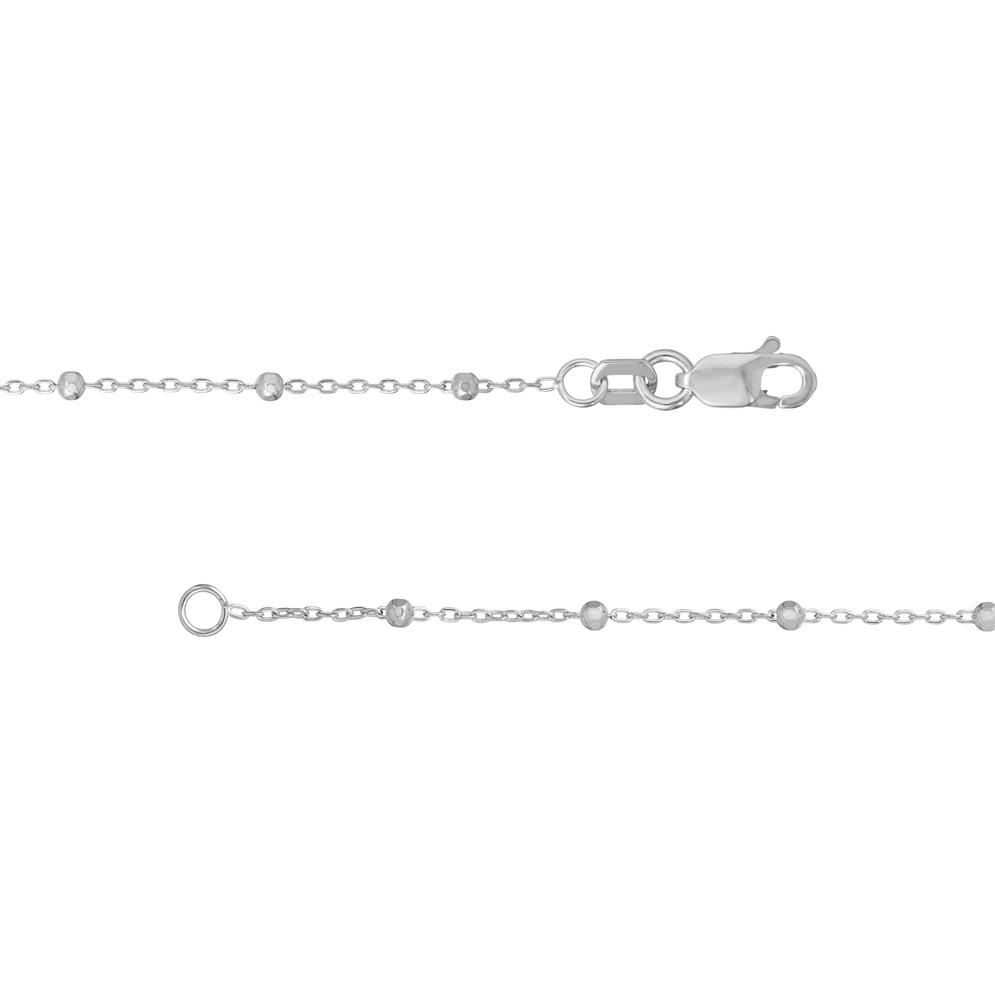 14K Faceted Bead Saturn Chain