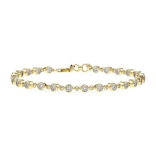 14K Illusion Set Dual-Sided Bracelet