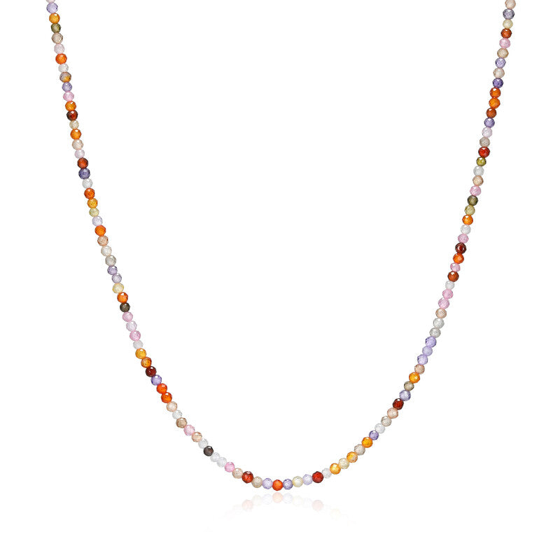 14K Gold-Plated Rainbow Cubic Zirconia Necklace