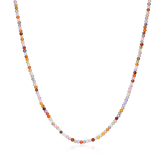 14K Gold-Plated Rainbow Cubic Zirconia Necklace