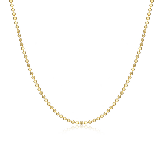 14K Gold-Plated 2.0mm Bead Chain Necklace