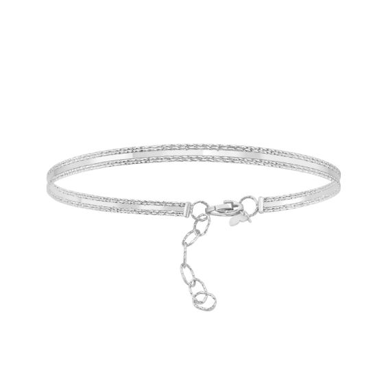 14K Diamond Cut Bangle Bracelet