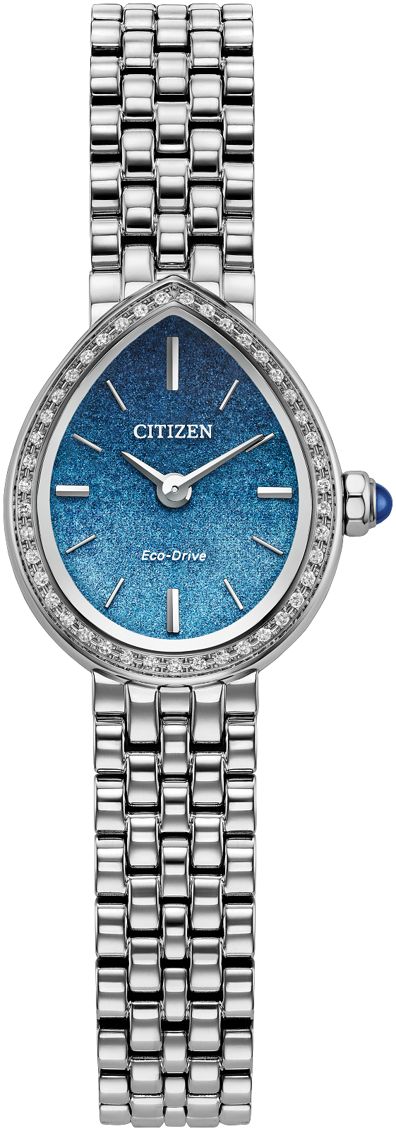 Citizen Eco-Drive Diamond L Rainell White Stainless Steel Watch with Link Style Band