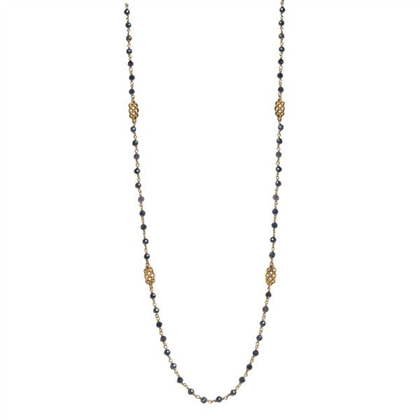 Gold Vermeil Blue Moonstone Taylor Necklace