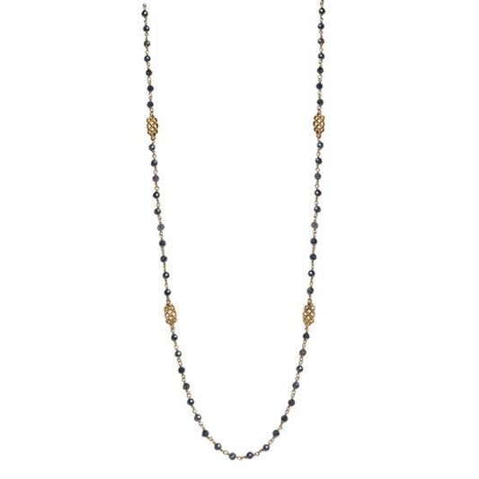 Gold Vermeil Blue Moonstone Taylor Necklace