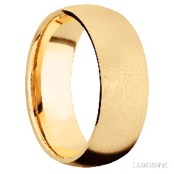 8 mm wide Domed 14K Yellow Gold band.
