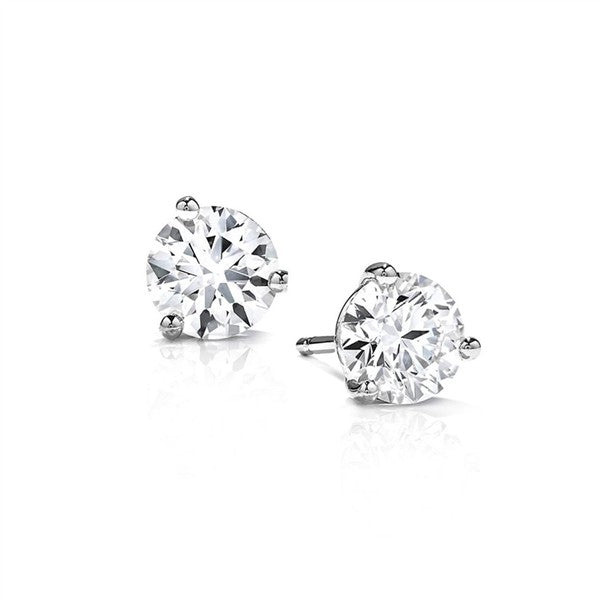 14 Karat White Gold 1.80ctw Diamond Martini Stud Earrings
