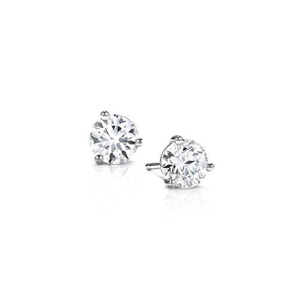 14 Karat White 1/3ctw Diamonds Martini Stud Earrings