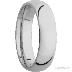 6 mm wide Domed Titanium band.
