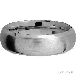 7 mm wide Domed Bevel Titanium band.