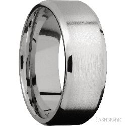 8 mm wide Beveled Cobalt Chrome band.