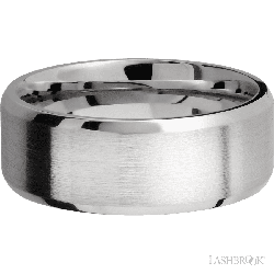 8 mm wide Beveled Cobalt Chrome band.
