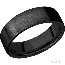 7 mm wide Flat Zirconium band.