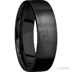 7 mm wide Flat Zirconium band.