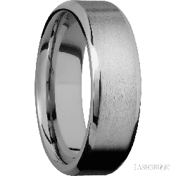 7 mm wide Beveled Titanium band.