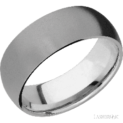 8 mm wide Domed Titanium band.