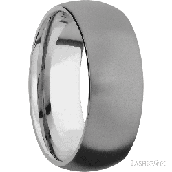 8 mm wide Domed Titanium band.
