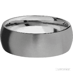 8 mm wide Domed Titanium band.