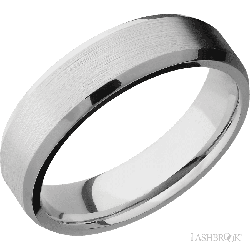 6 mm wide Beveled Cobalt Chrome band.