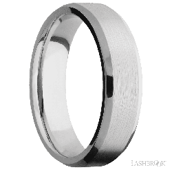 6 mm wide Beveled Cobalt Chrome band.
