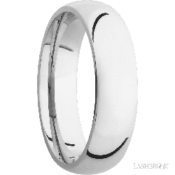 6 mm wide Domed Cobalt Chrome band.