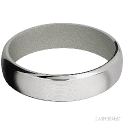 6 mm wide Domed Bevel Cobalt Chrome band featuring a Gun Metal Grey sleeve.
