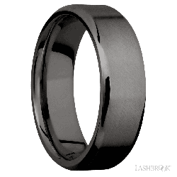 7 mm wide Beveled Tantalum Noir band.