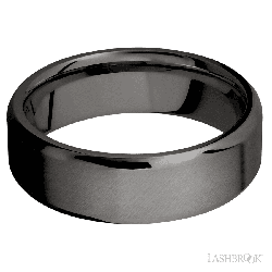 7 mm wide Beveled Tantalum Noir band.