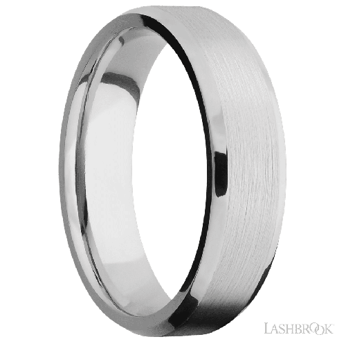 6 mm wide Beveled Platinum band.