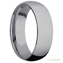 7 mm wide Domed Tantalum band.