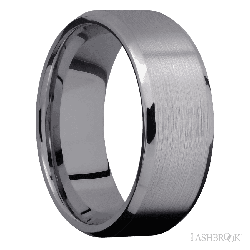 8 mm wide Beveled Tantalum band.
