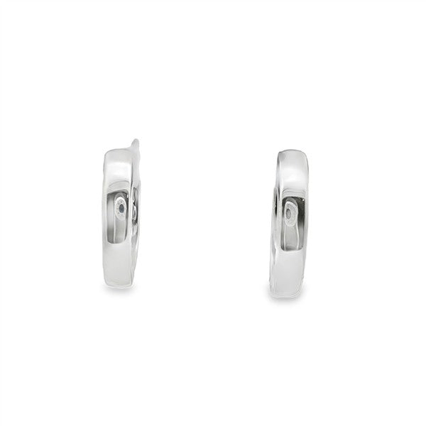 14K Channel-Set Baguette Diamond Hoop Earrings