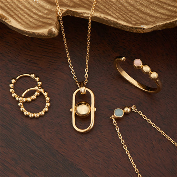 Sterling Silver Gold-Plated Orb Huggie Hoop Earrings