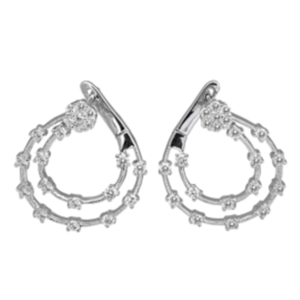 18K Diamond Front-to-Back Hoop Earrings