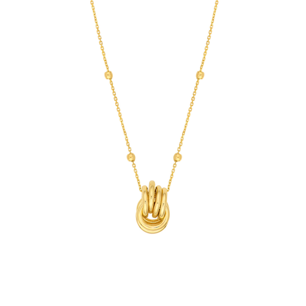 14K Moveable Links Love Knot Necklace